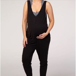 Pinkblush Maternity V-Neck Jumpsuit